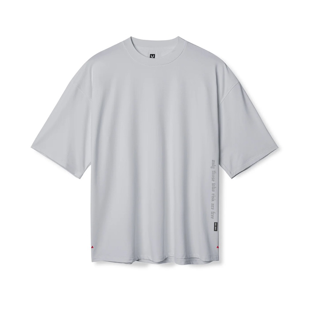 0841. 3D-LITE@ 2.0 LYCRA@3/4-SLEEVE OVERSIZED TEE - SLATE GREY "OTWR" Size M